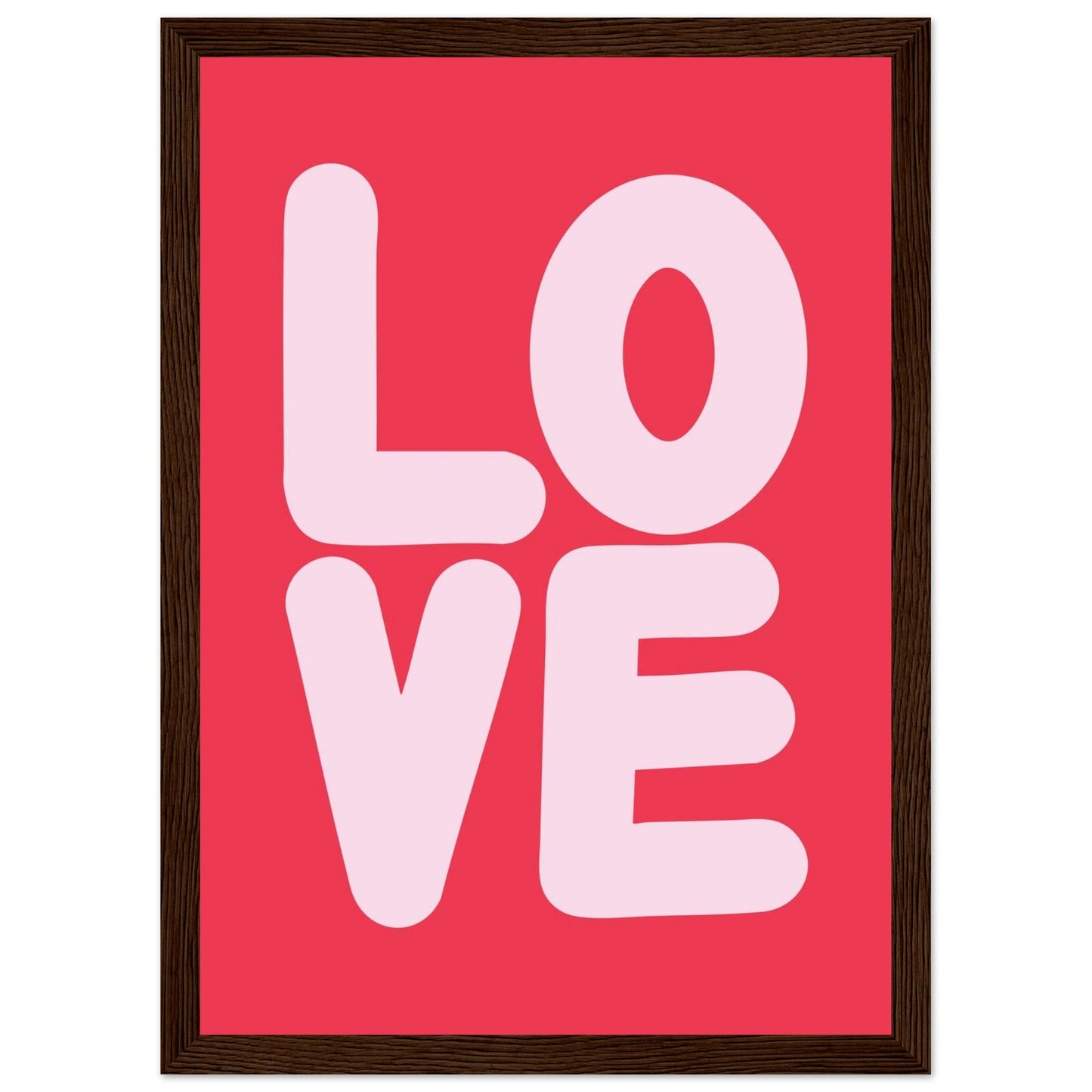 Sign 'Love' - Premium Matte Paper Wooden Framed Poster