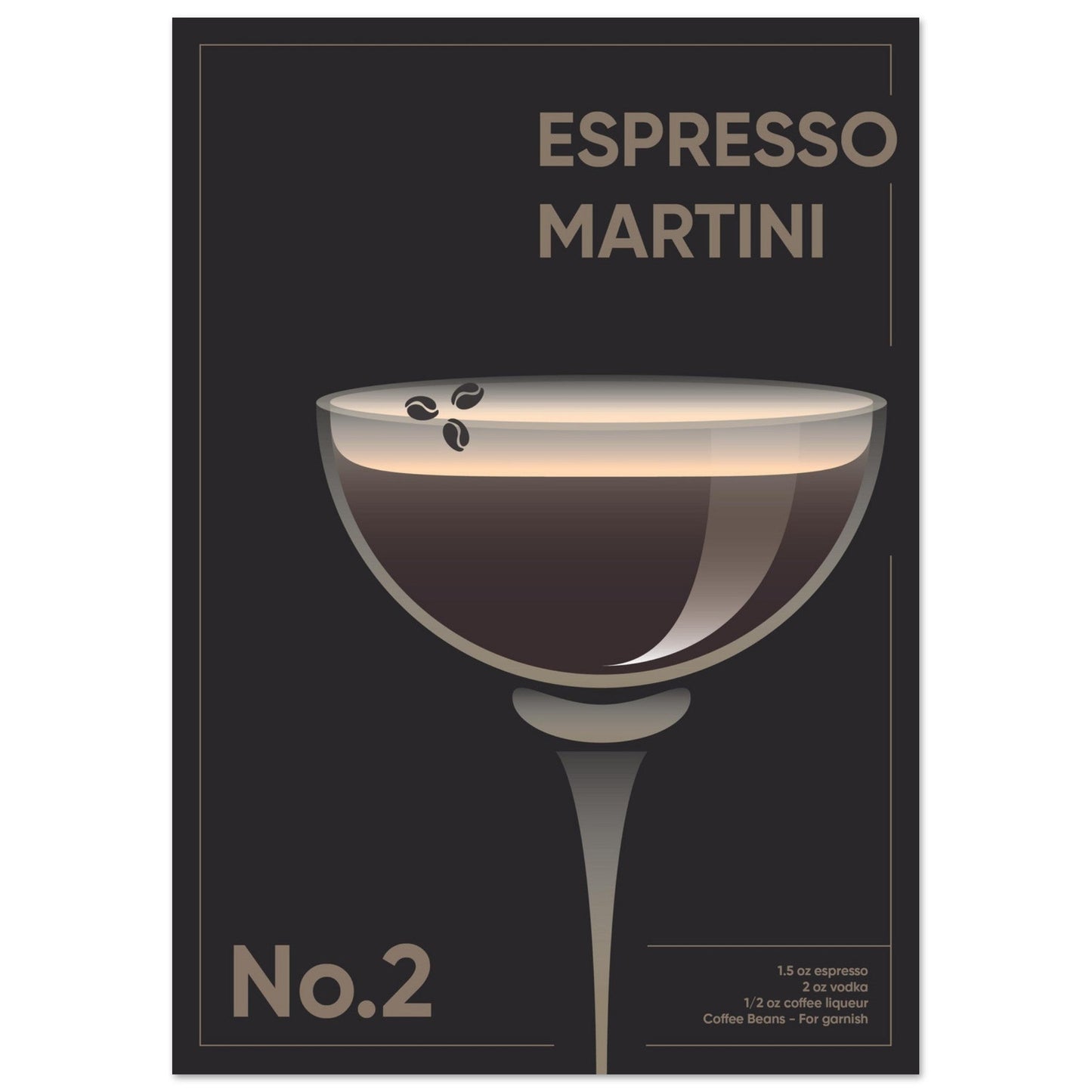 Cocktail 'Espresso Martini' - Premium Matte Paper Poster