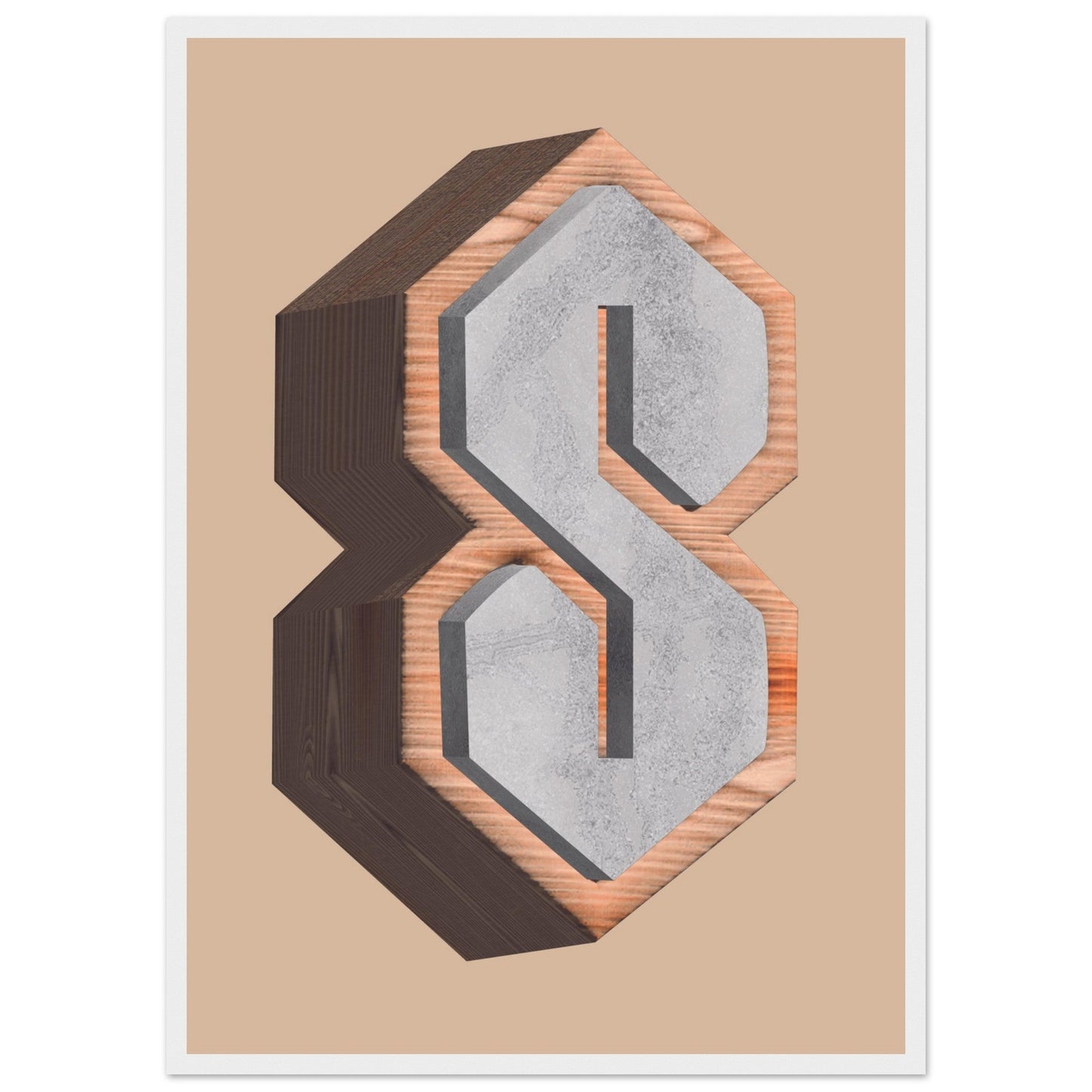 Super S - Premium Matte Paper Wooden Framed Poster
