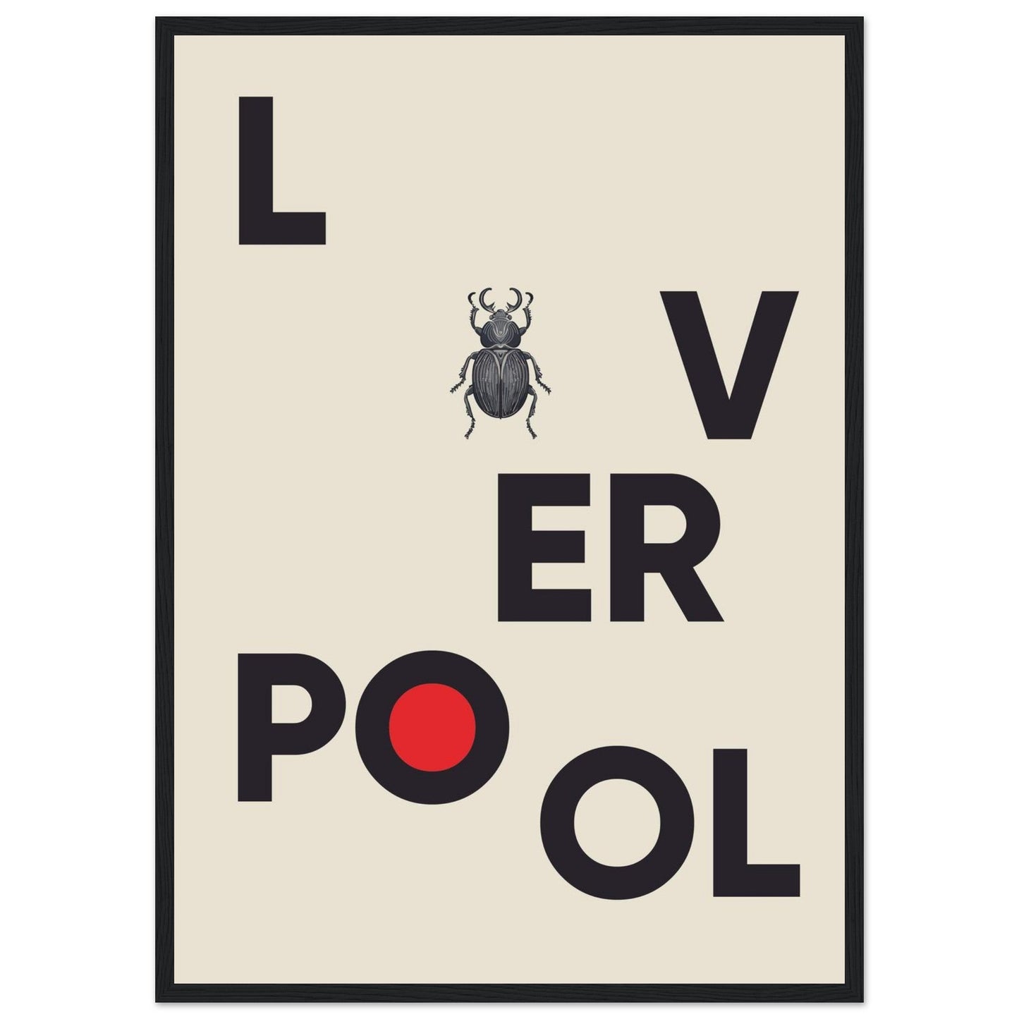 Cities/ Places 'Liverpool' - Premium Matte Paper Wooden Framed Poster