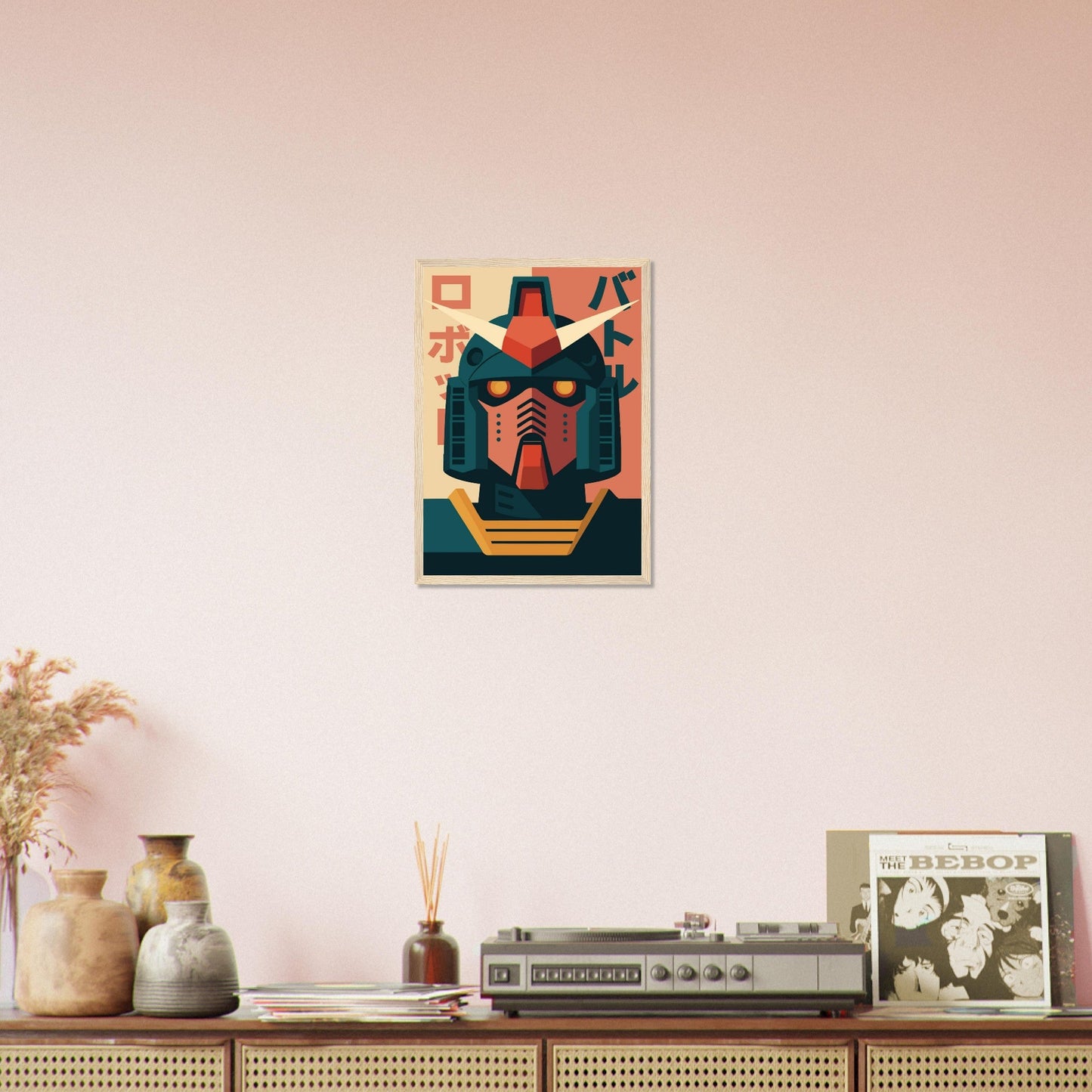 Robot Battle   - Premium Matte Paper Wooden Framed Poster