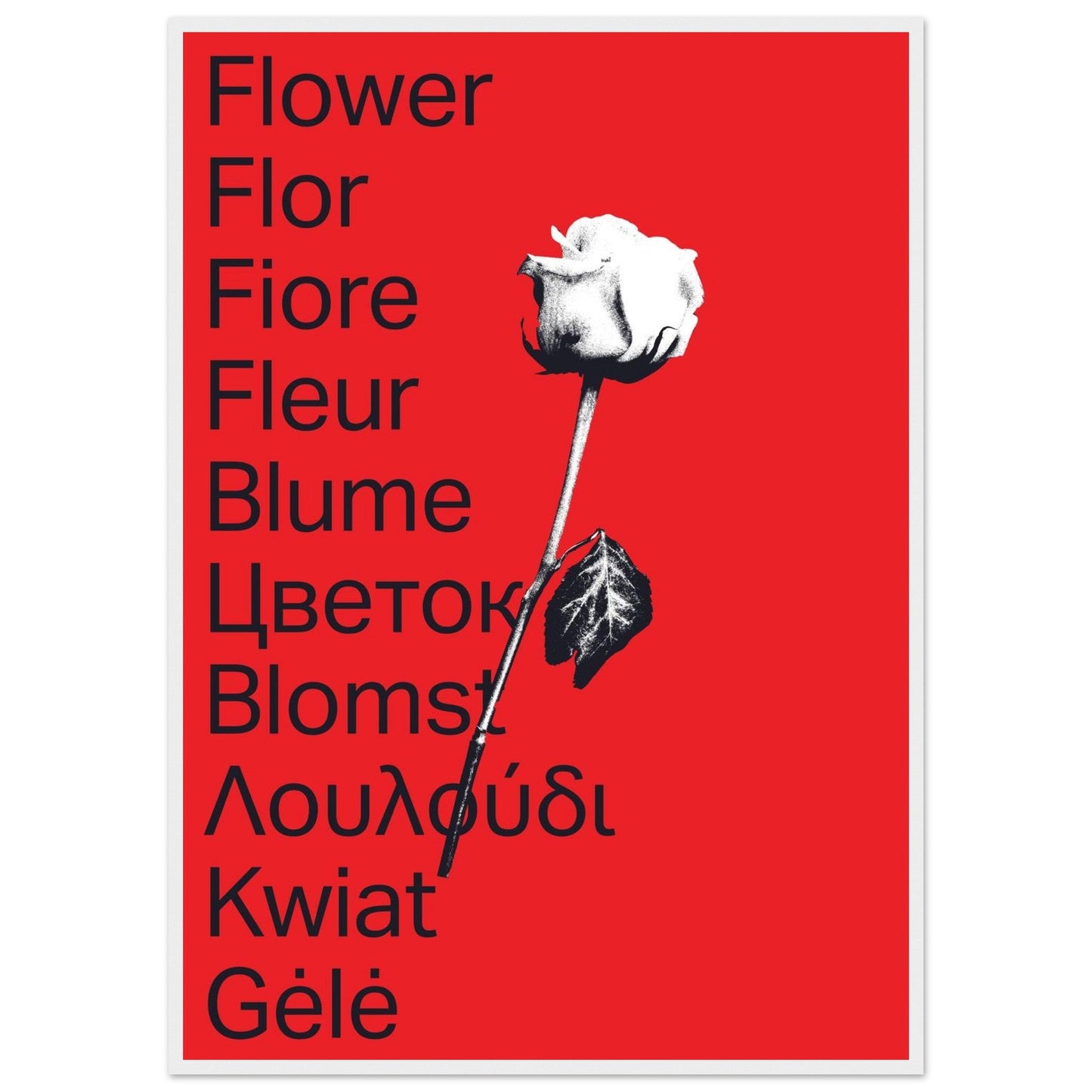 Ed Dickinson 'Flower' - Premium Matte Paper Wooden Framed Poster