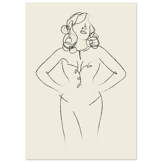 Line Art 'Sabrina' - Premium Matte Paper Poster
