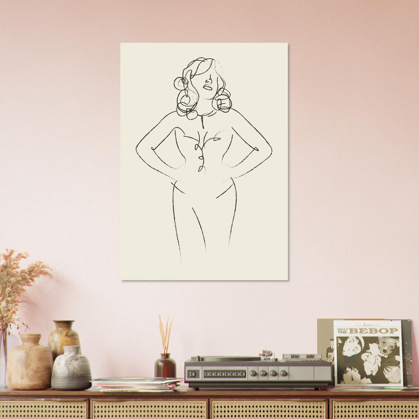 Line Art 'Sabrina' - Premium Matte Paper Poster