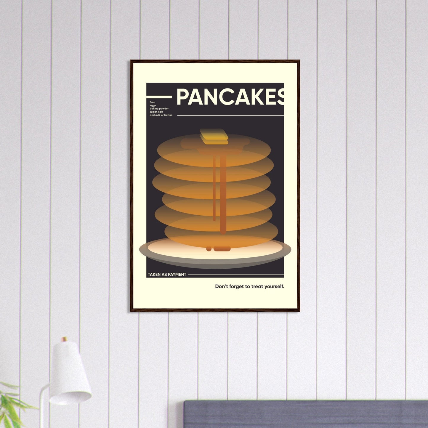 Pancakes - Premium Matte Paper Wooden Framed Poster