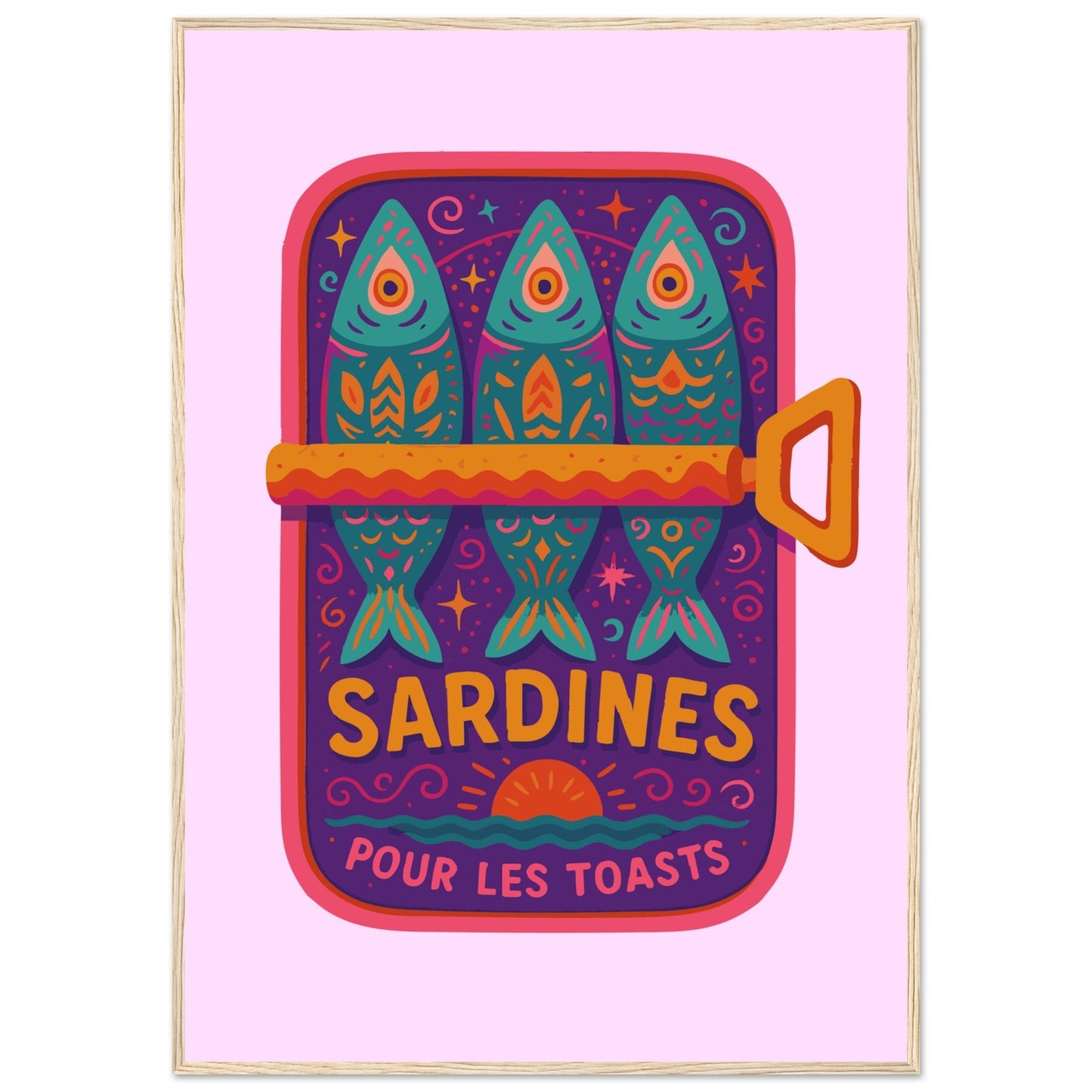 Food 'Sardines'  - Premium Matte Paper Wooden Framed Poster