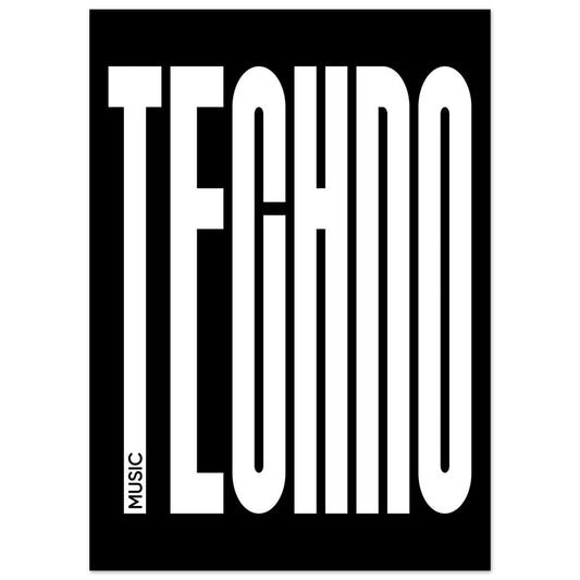 Music TECHNO - Premium Matte Paper Poster