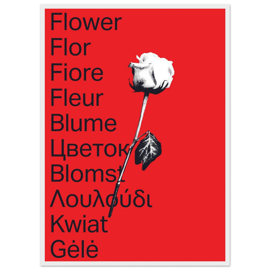 Ed Dickinson 'Flower' - Premium Matte Paper Wooden Framed Poster