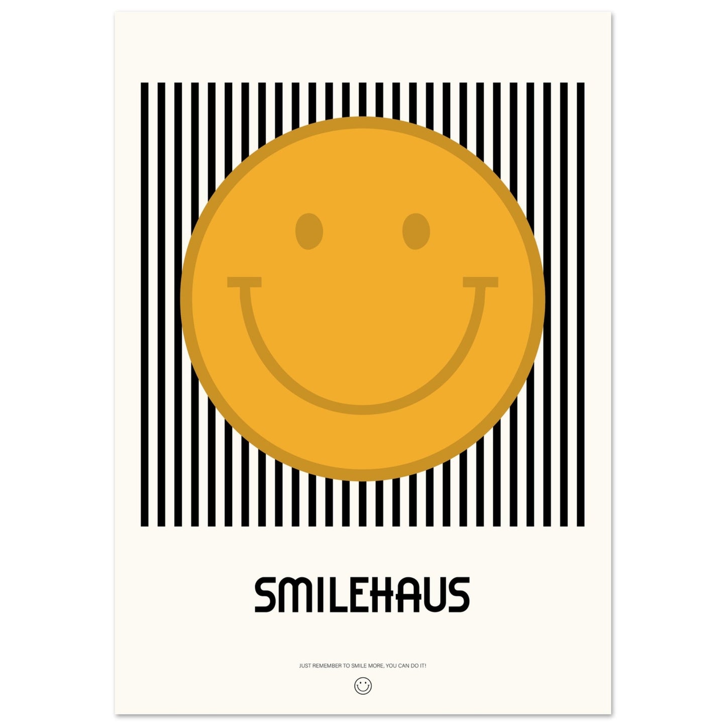 Yellow & Black 'Smilehaus' - Premium Matte Paper Poster