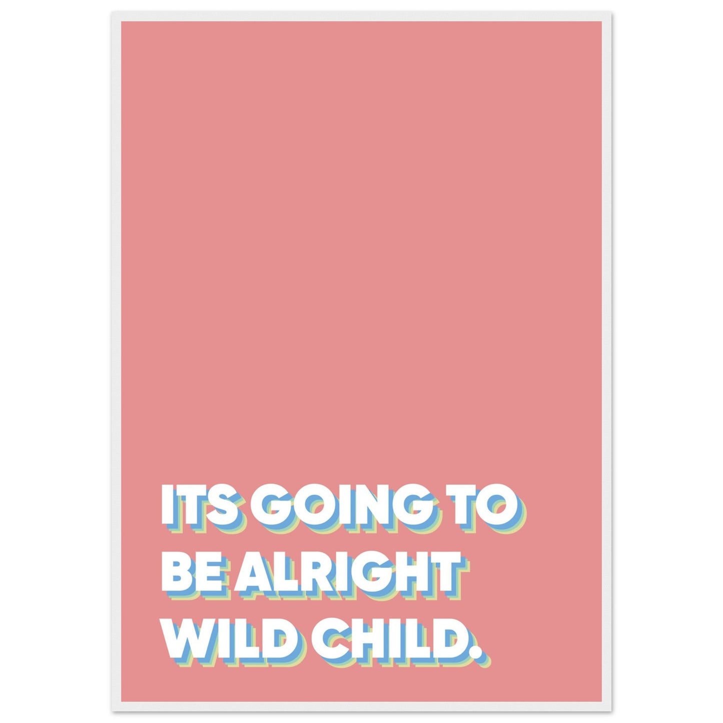 Sign 'Wild Child' - Premium Matte Paper Wooden Framed Poster
