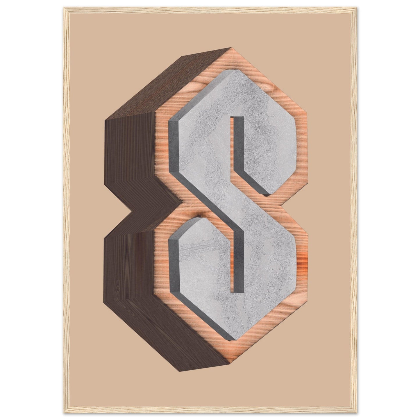 Super S - Premium Matte Paper Wooden Framed Poster