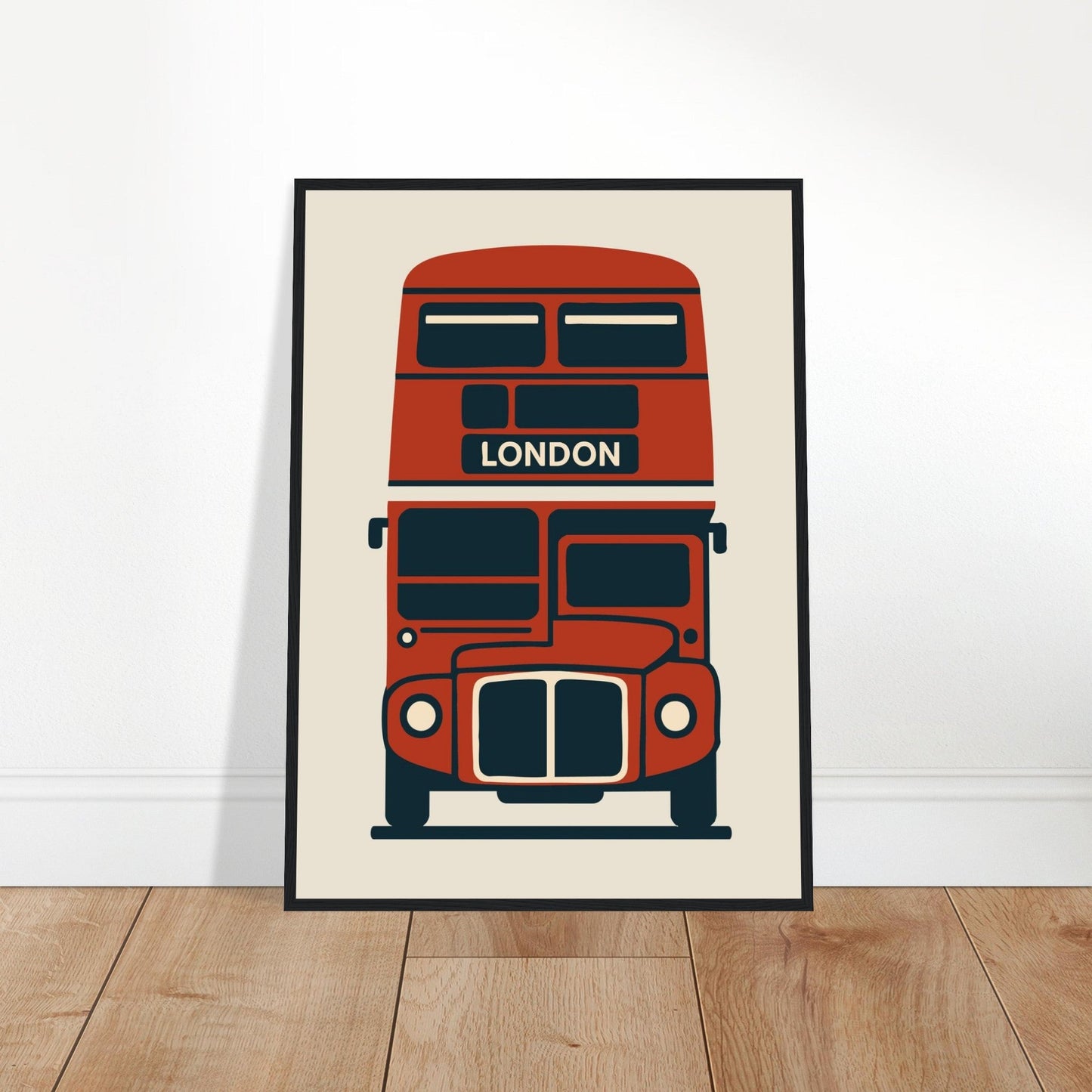 Cities/ Places 'Bus' - Premium Matte Paper Wooden Framed Poster