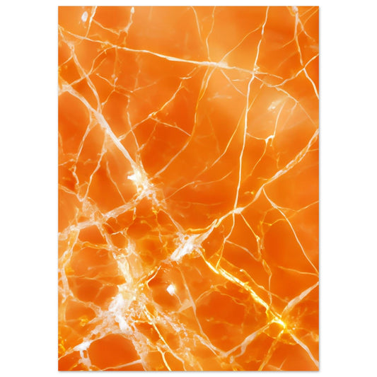 Marble 'Orange' II - Premium Matte Paper Poster
