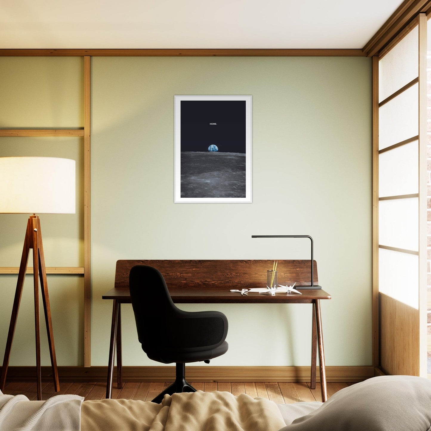 Ed Dickinson 'HOME' - Premium Matte Paper Wooden Framed Poster