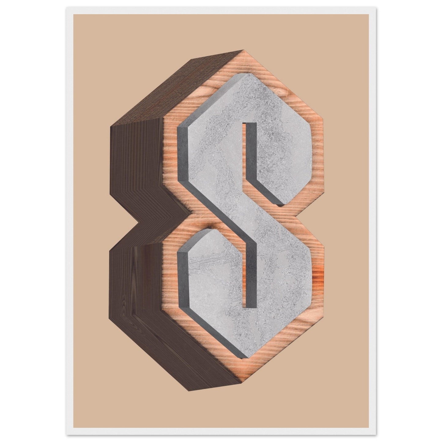 Super S - Premium Matte Paper Wooden Framed Poster