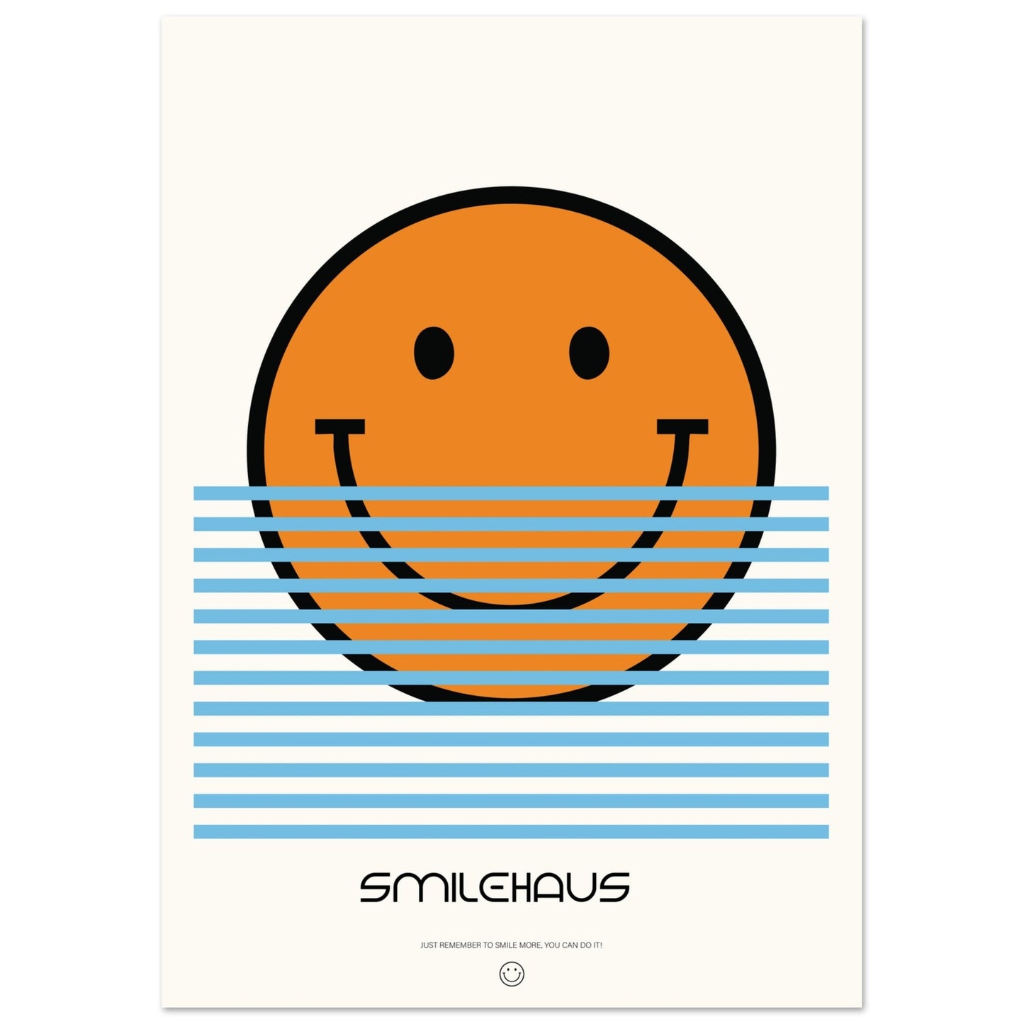 Orange & Blue 'Smilehaus' - Premium Matte Paper Poster