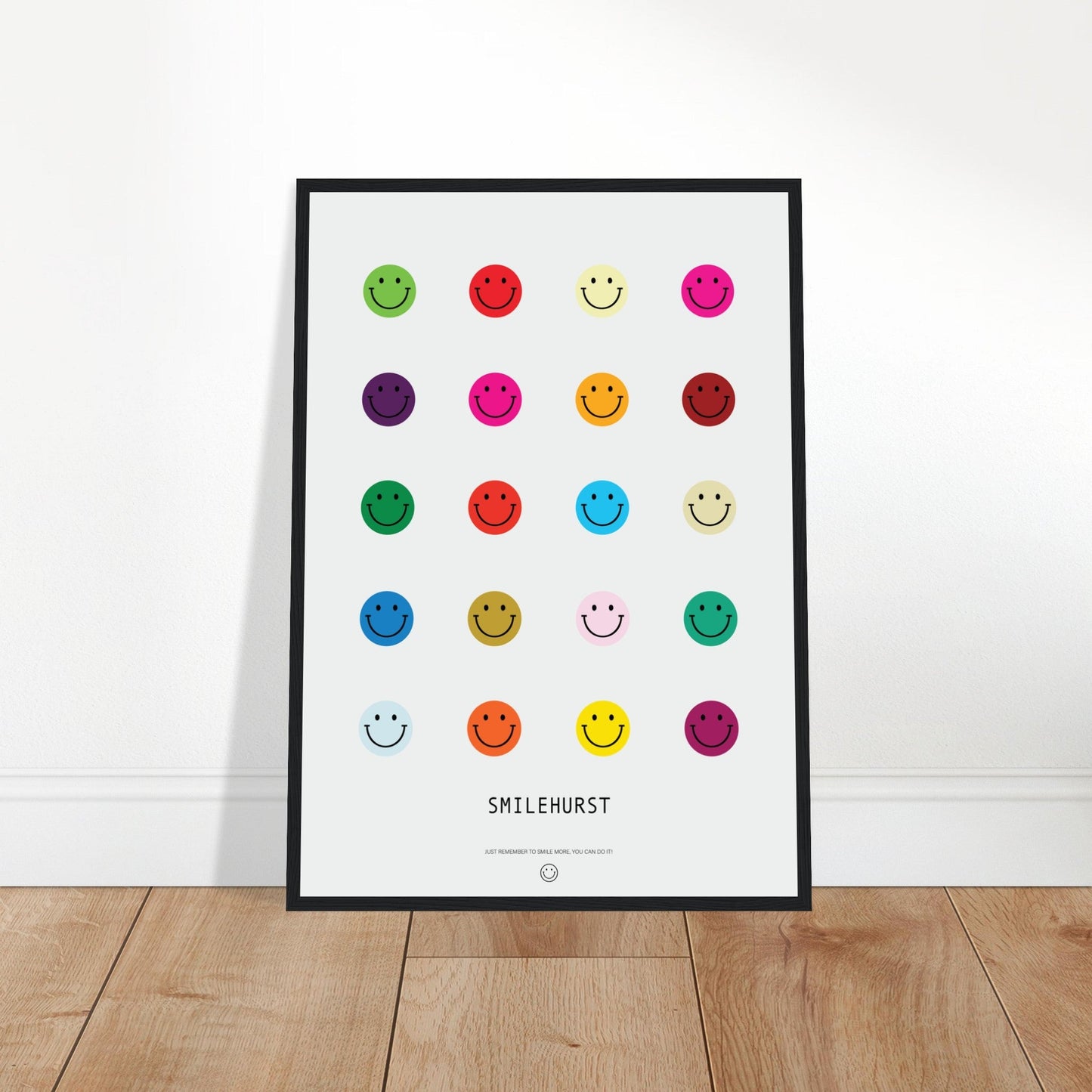 Colours 'Smilehirst' - Premium Matte Paper Wooden Framed Poster
