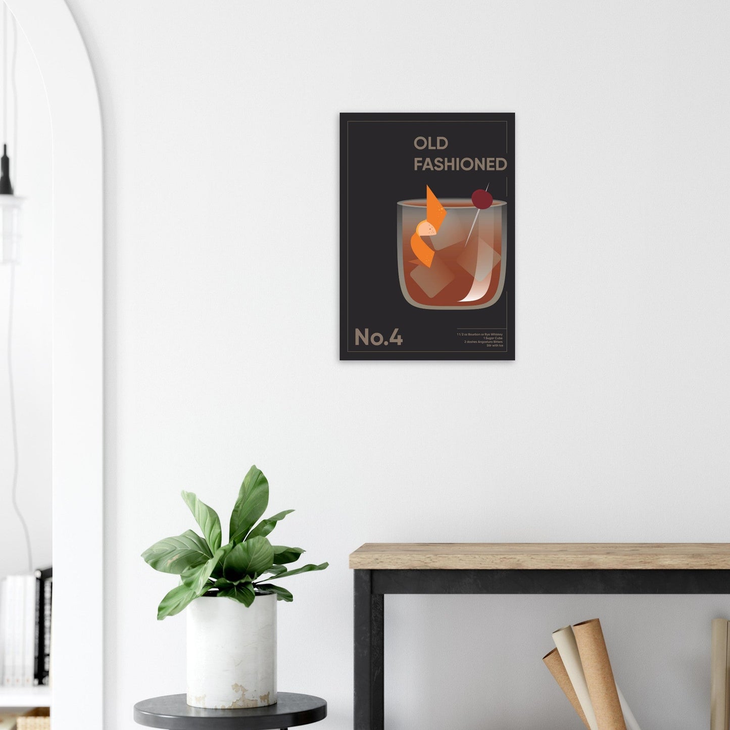 Cocktail 'Old Fashioned' - Premium Matte Paper Poster