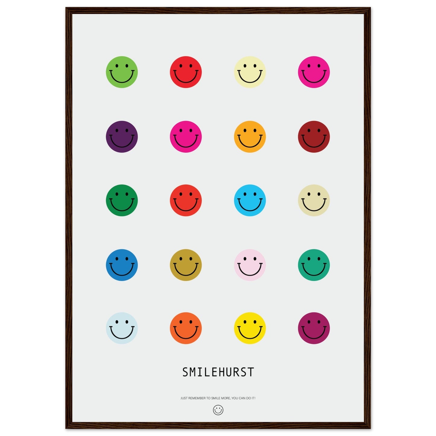 Colours 'Smilehirst' - Premium Matte Paper Wooden Framed Poster