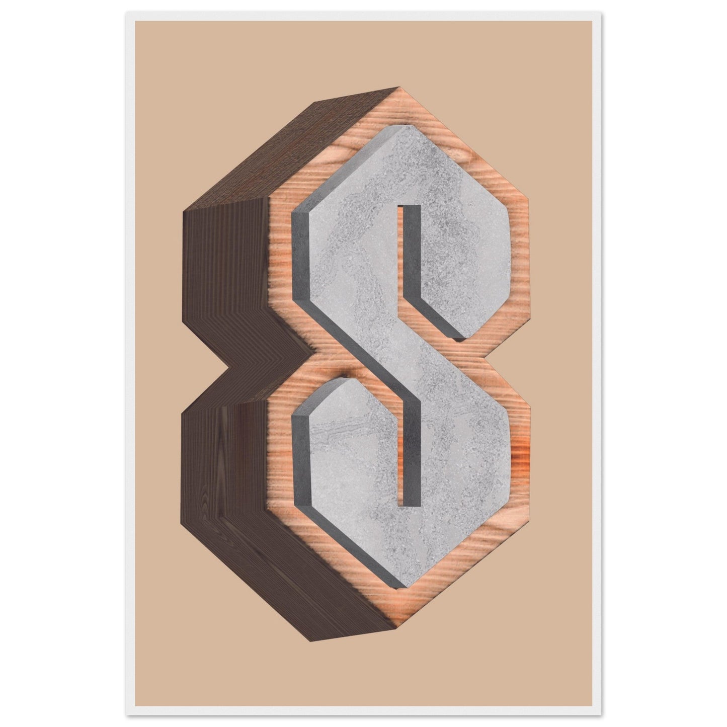 Super S - Premium Matte Paper Wooden Framed Poster