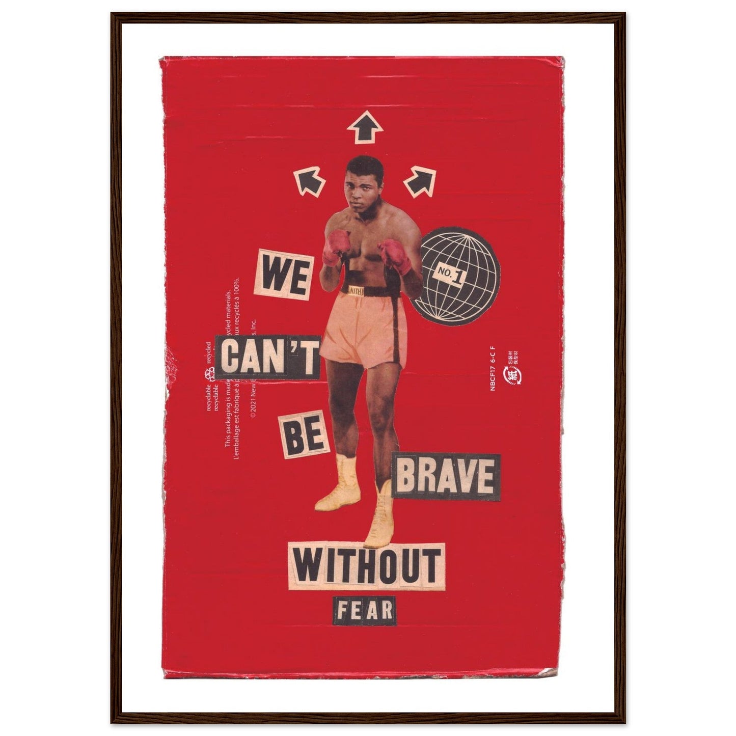 Ed Dickinson 'Brave Without Fear' - Premium Matte Paper Wooden Framed Poster