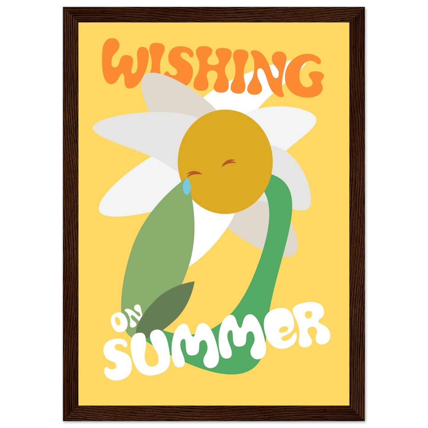 Flowers 'Wishing on Summer' - Premium Matte Paper Wooden Framed Poster