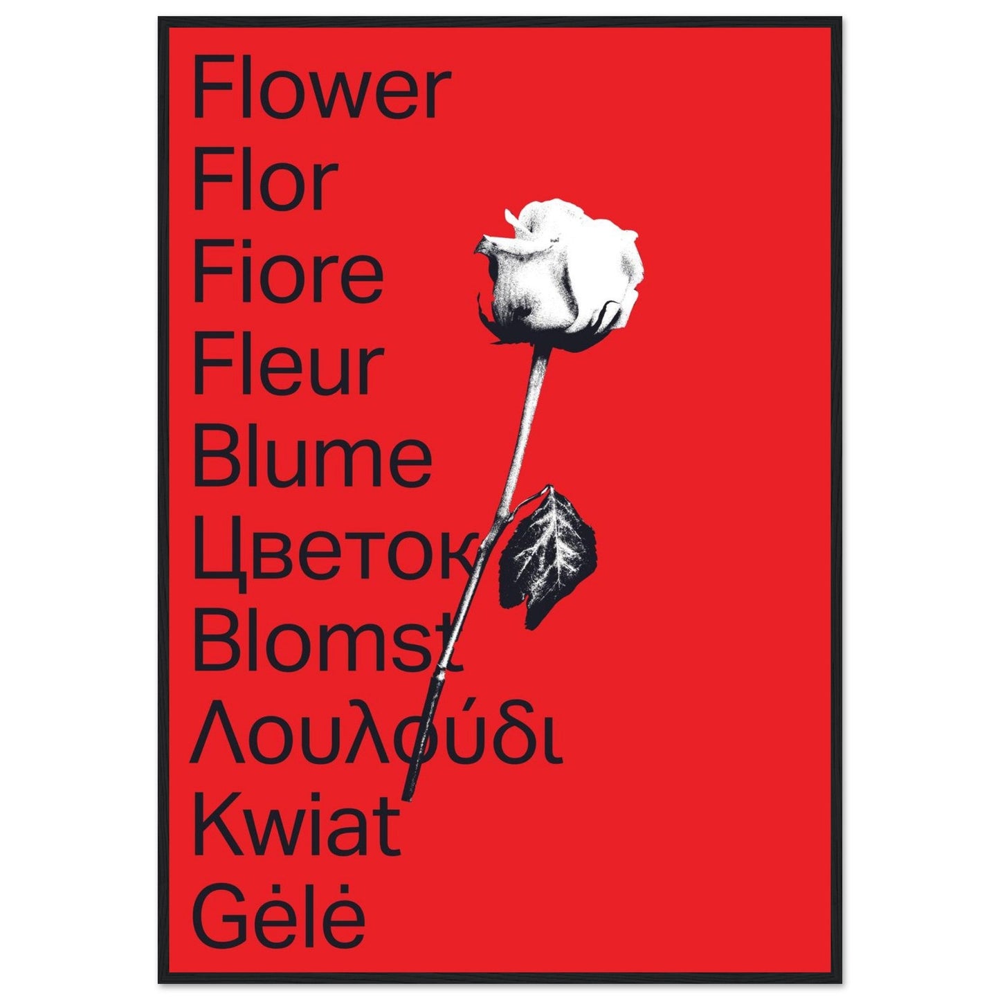Ed Dickinson 'Flower' - Premium Matte Paper Wooden Framed Poster