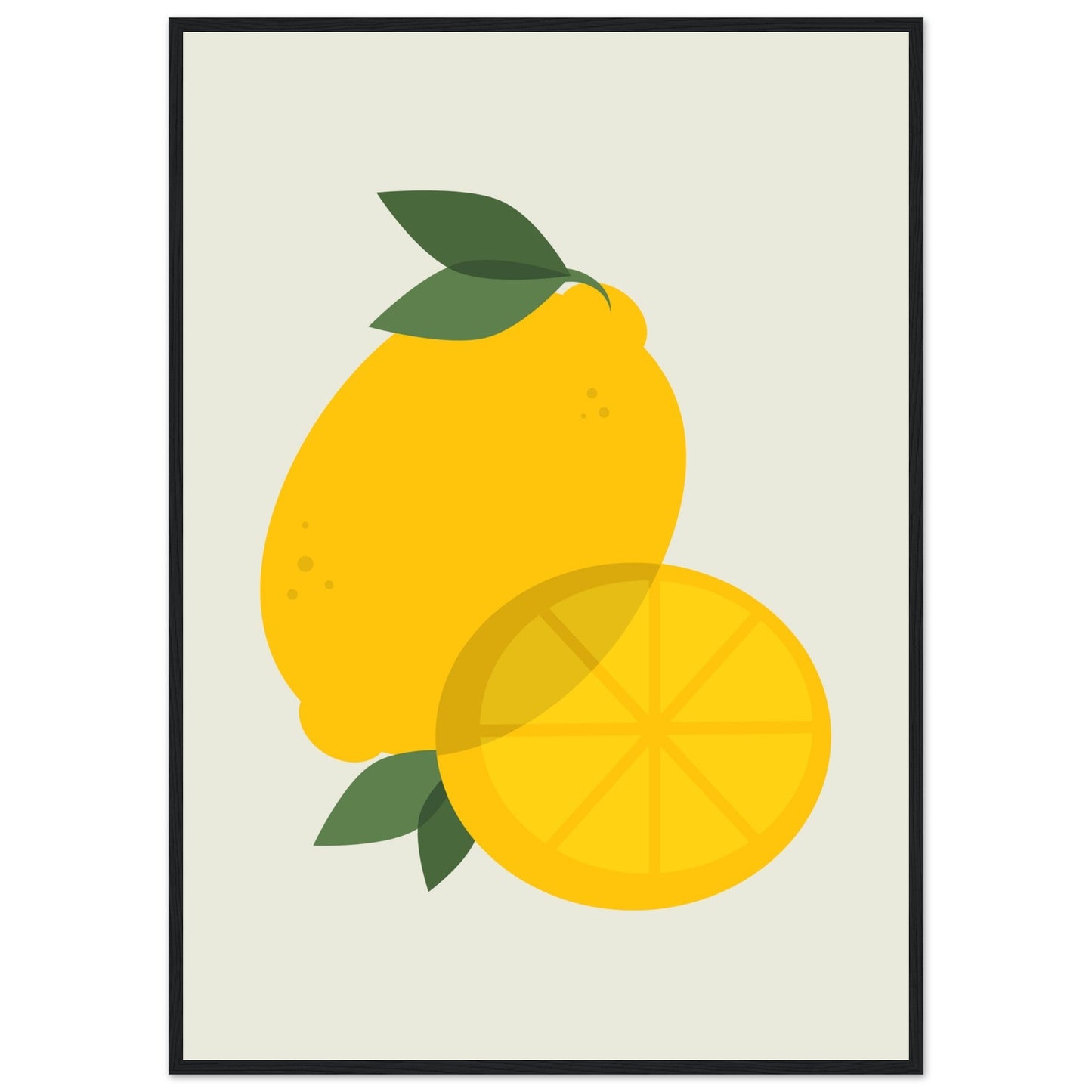 Fruity 'Lemons' - Premium Matte Paper Wooden Framed Poster