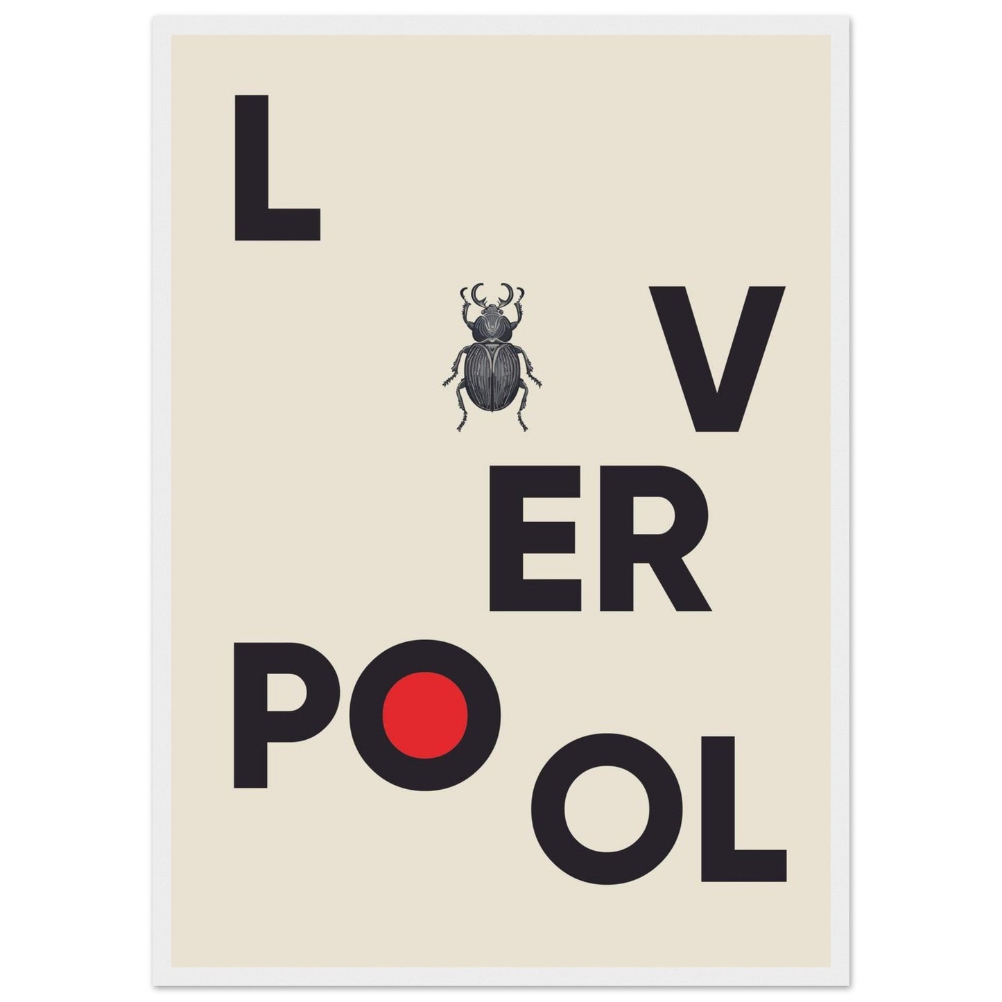 Cities/ Places 'Liverpool' - Premium Matte Paper Wooden Framed Poster