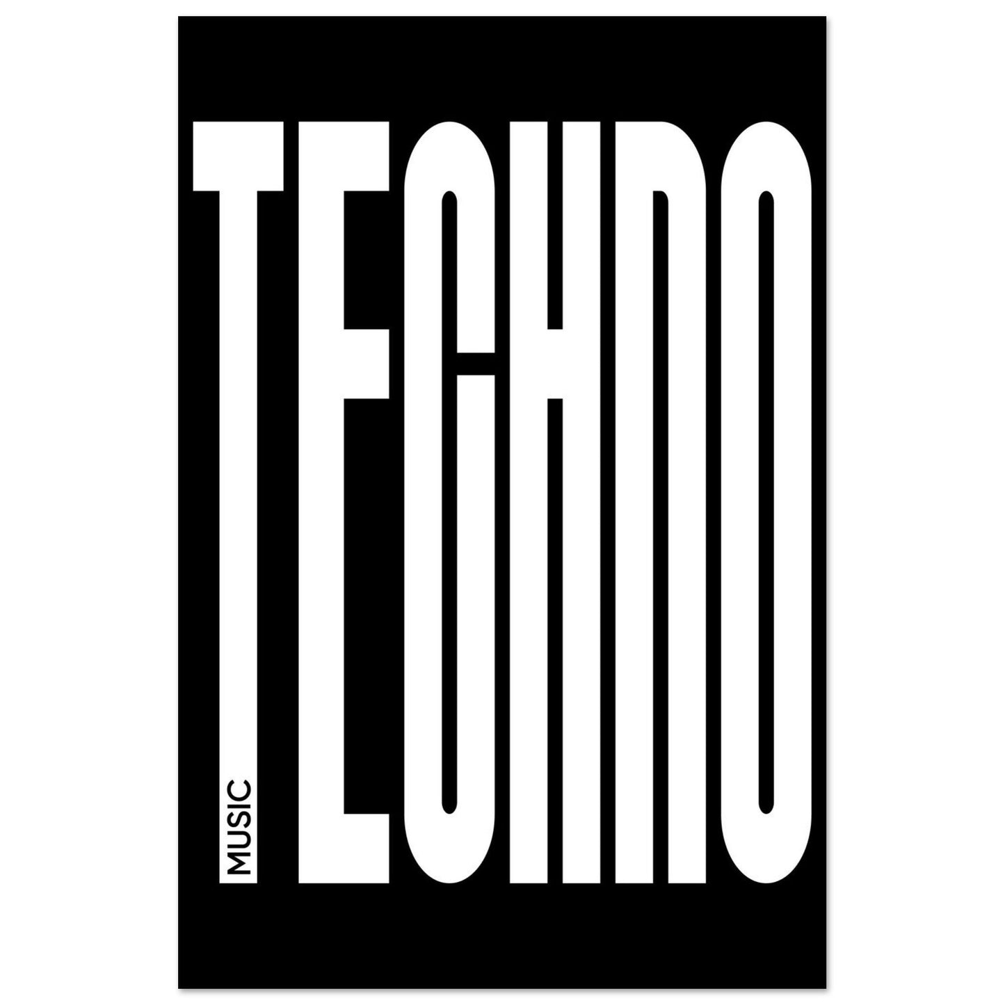 Music TECHNO - Premium Matte Paper Poster