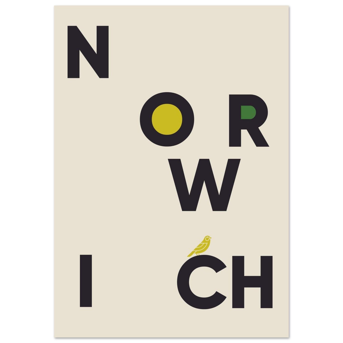 Cities/ Places 'Norwich' - Premium Matte Paper Poster