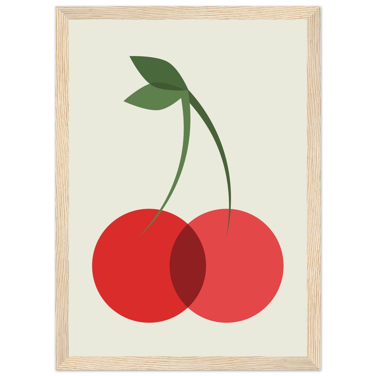 Fruity 'Cherries' - Premium Matte Paper Wooden Framed Poster