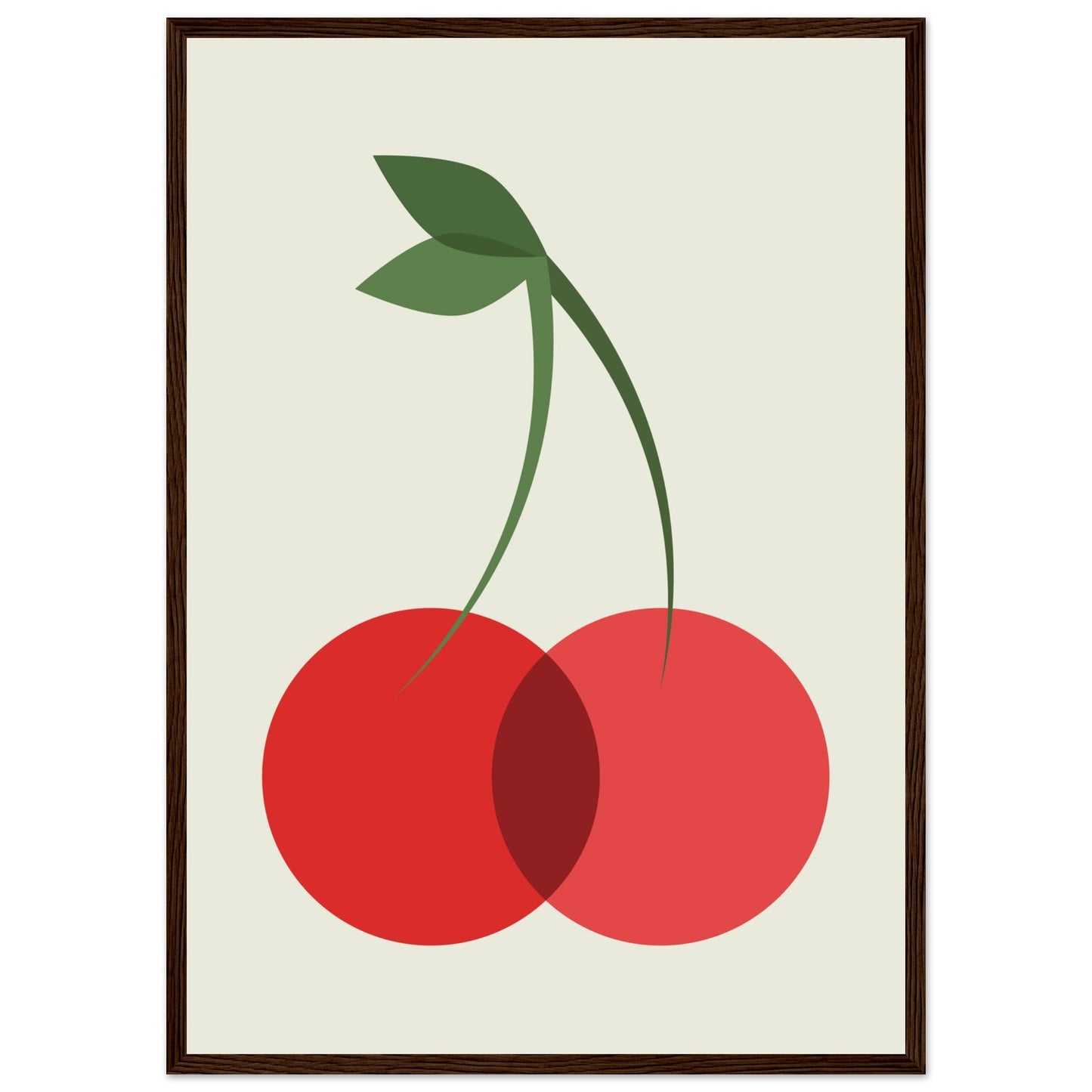 Fruity 'Cherries' - Premium Matte Paper Wooden Framed Poster