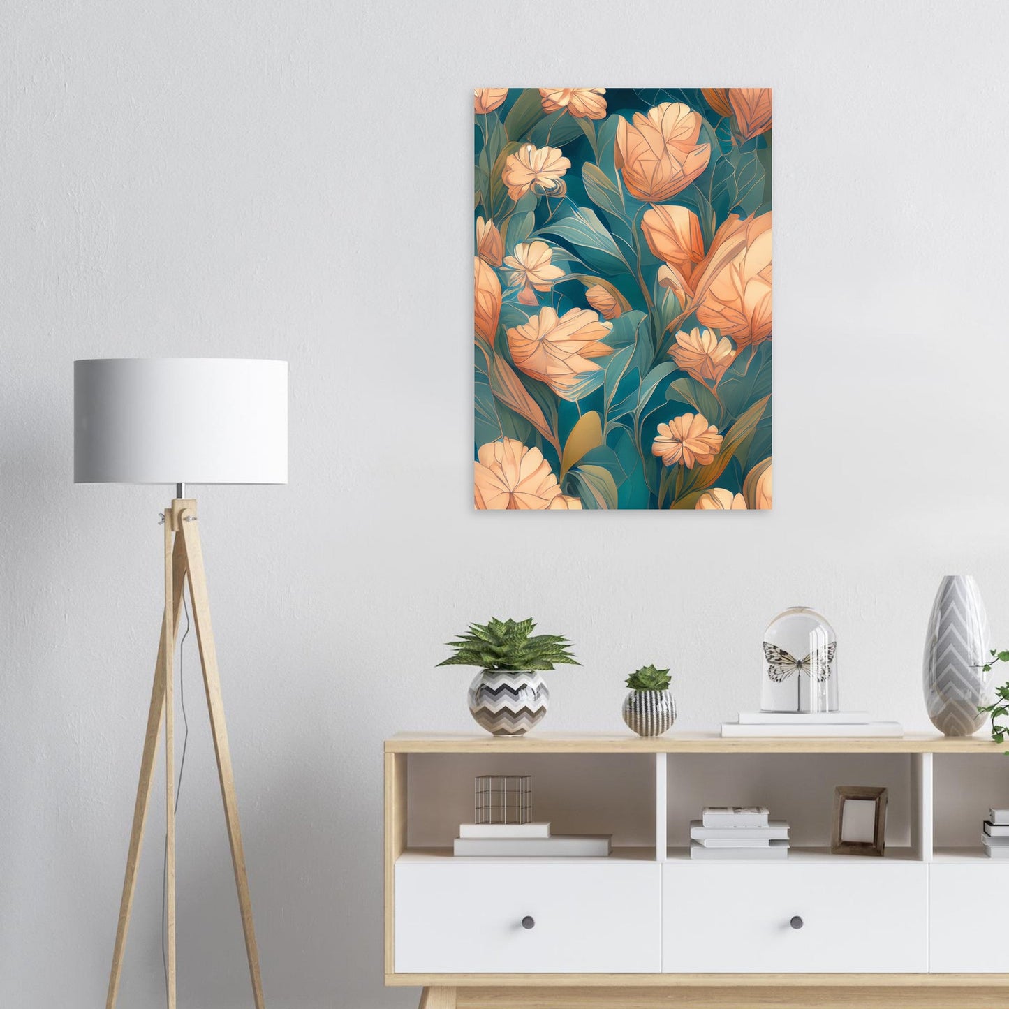 Flowers 'Abstract Garden' - Premium Matte Paper Poster