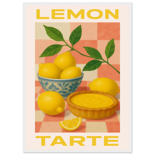 Fruity 'Lemon Tarte'  - Premium Matte Paper Wooden Framed Poster