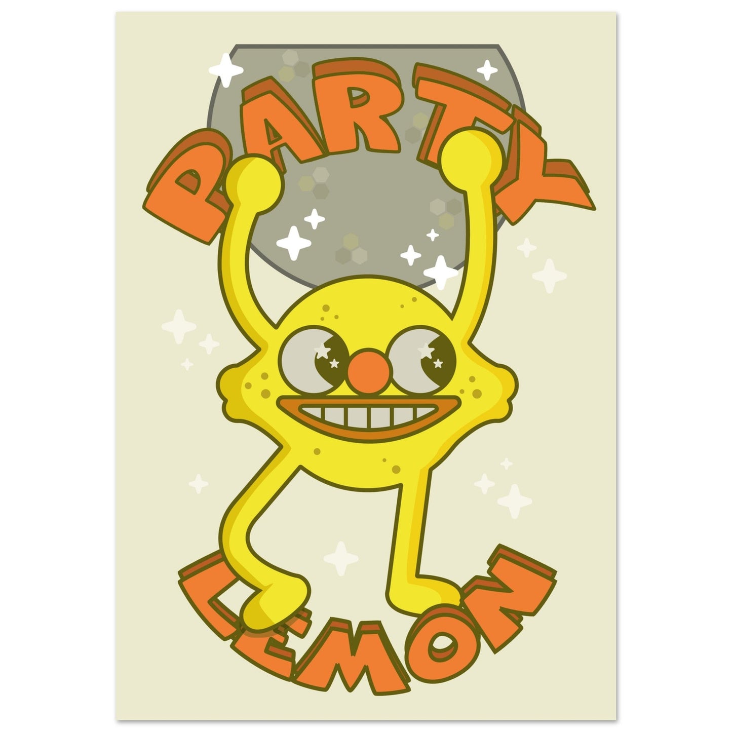 Fruity 'Party Lemon' - Premium Matte Paper Poster