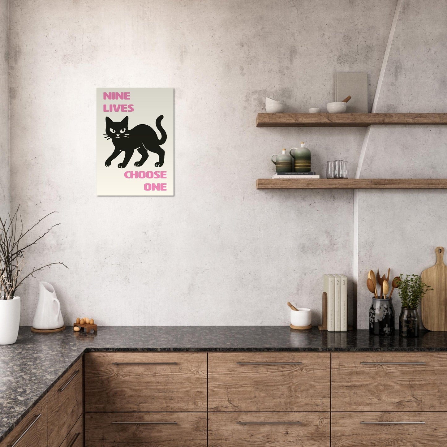 Animals 'Nine Lives' - Premium Matte Paper Poster