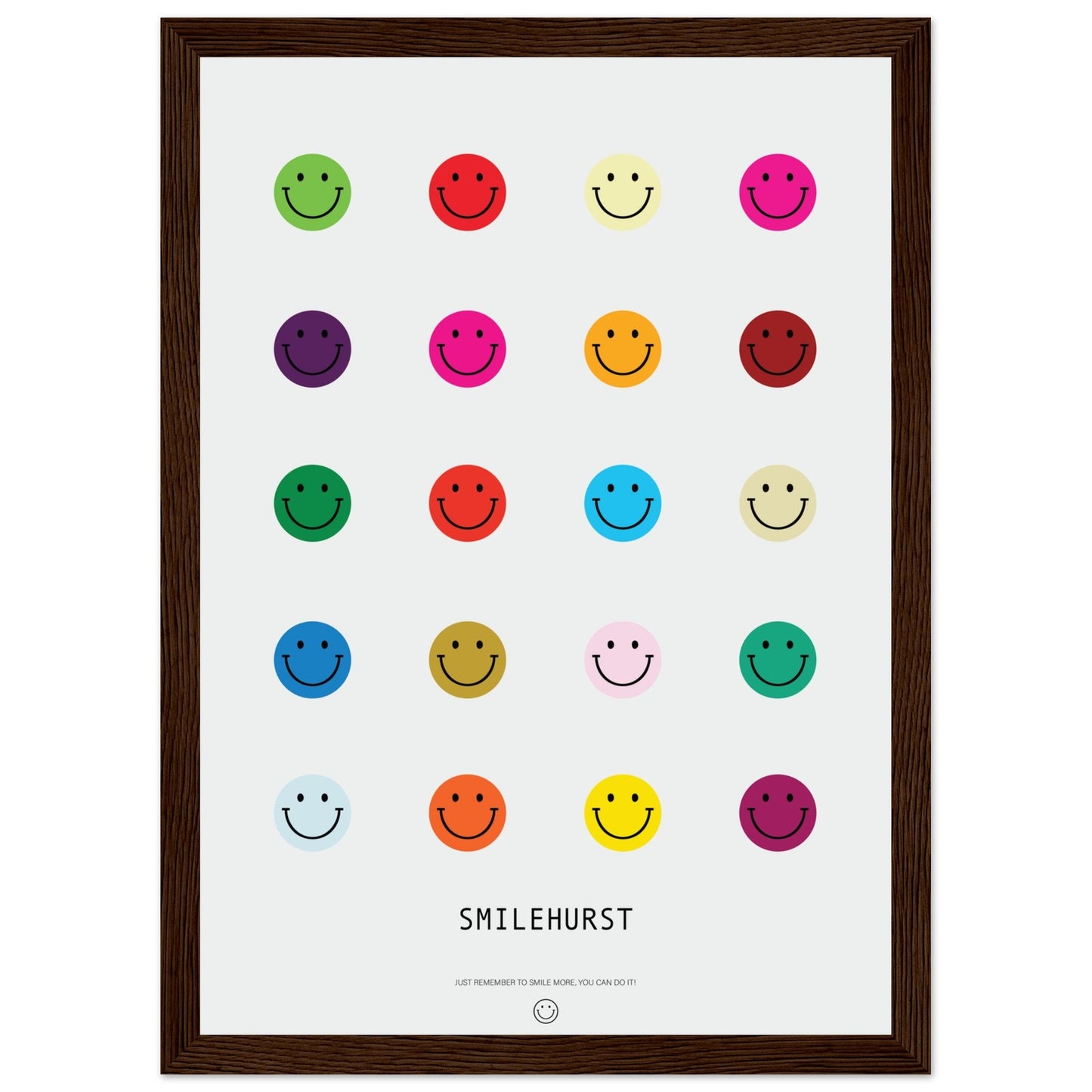Colours 'Smilehirst' - Premium Matte Paper Wooden Framed Poster