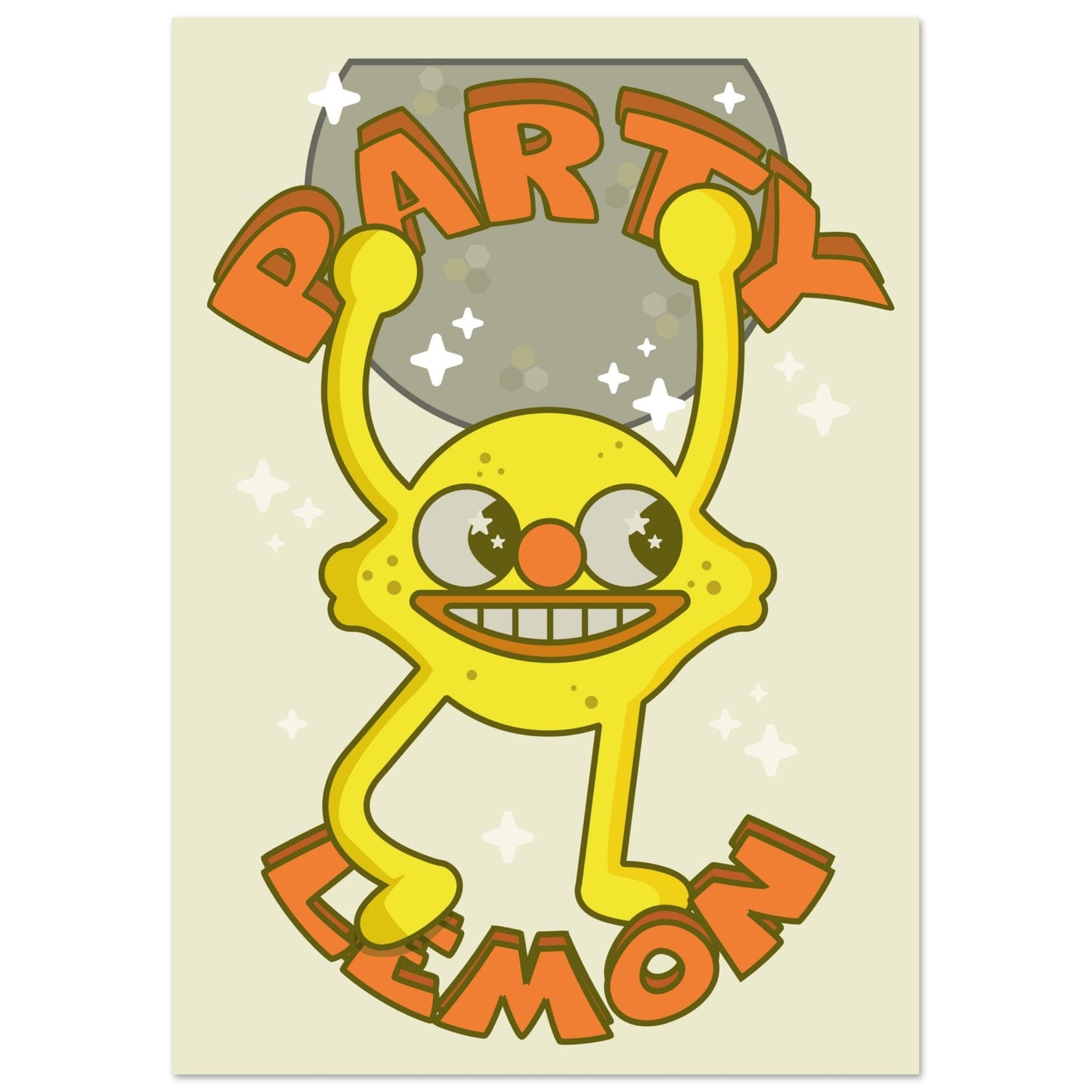Fruity 'Party Lemon' - Premium Matte Paper Poster