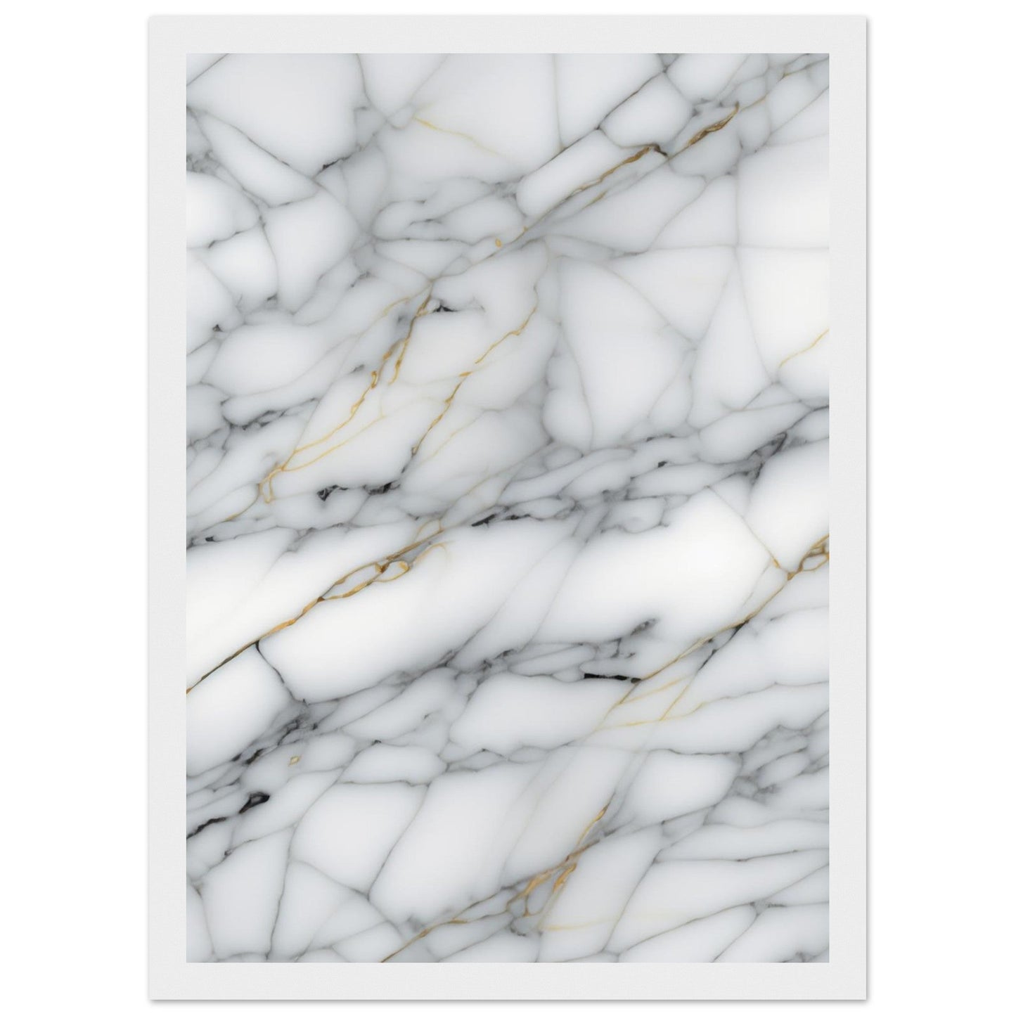 Marble 'Grey'  - Premium Matte Paper Wooden Framed Poster
