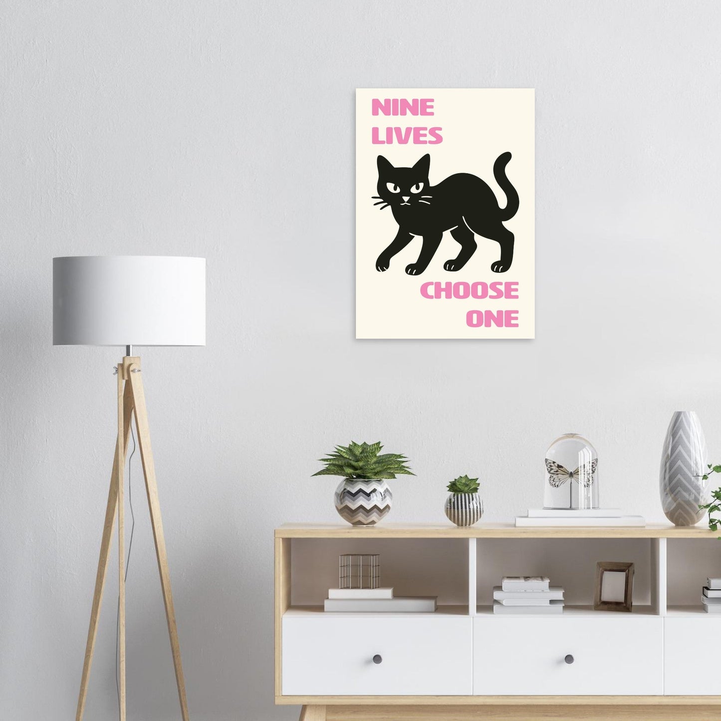 Animals 'Nine Lives' - Premium Matte Paper Poster