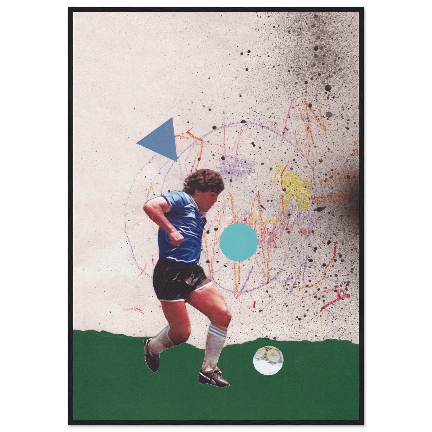 Ed Dickinson 'Football' - Premium Matte Paper Wooden Framed Poster