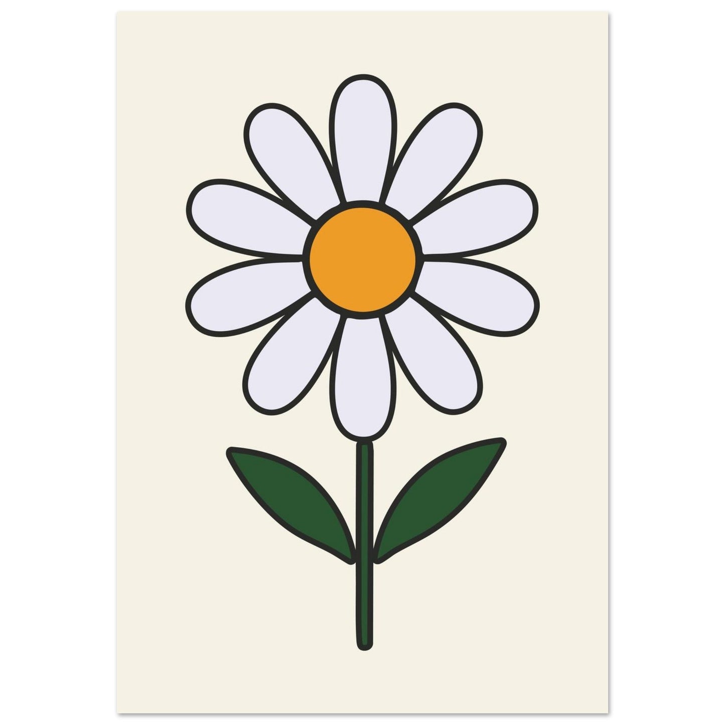 Daisy Flower - Premium Matte Paper Poster