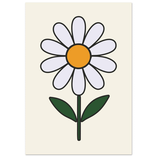 Daisy Flower - Premium Matte Paper Poster