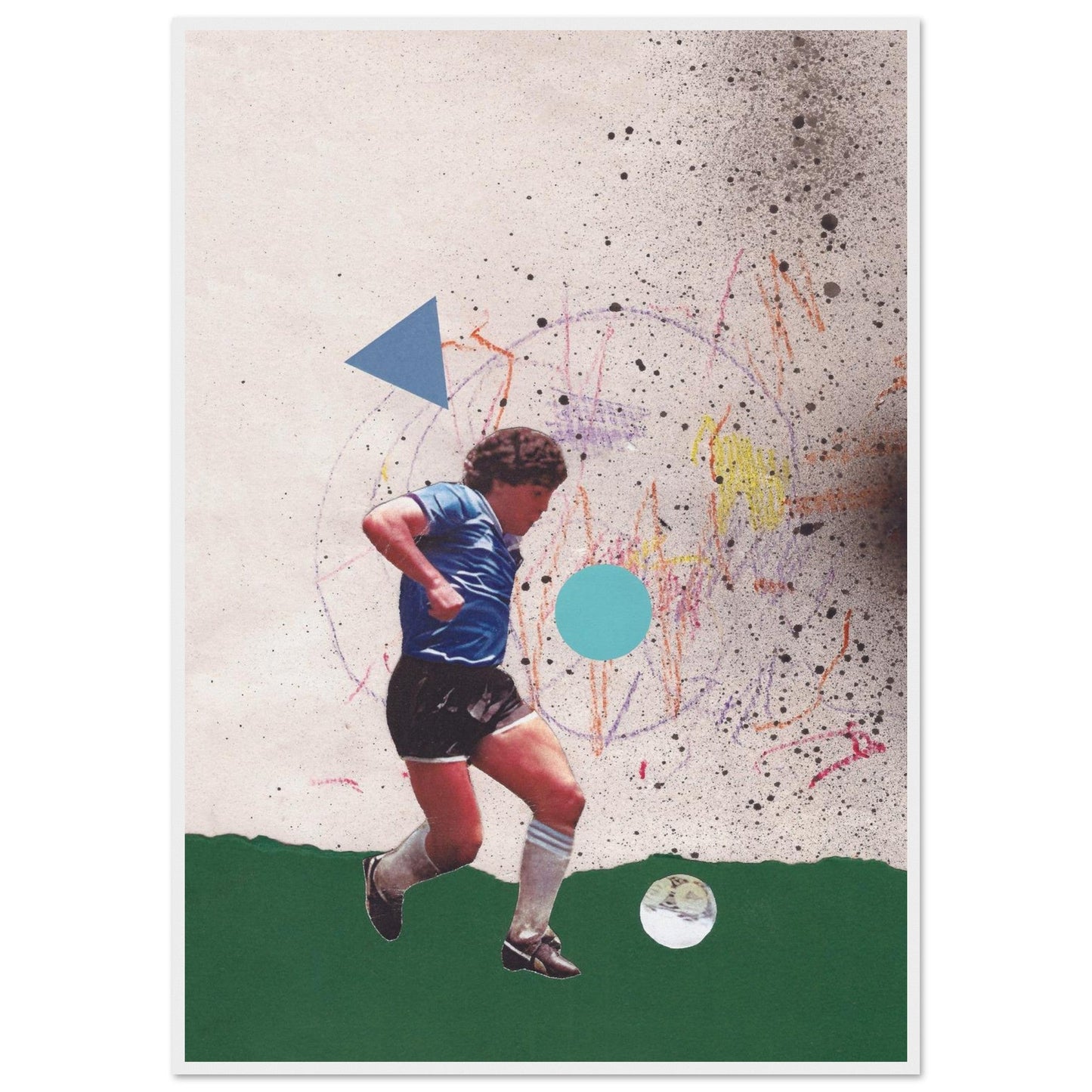 Ed Dickinson 'Football' - Premium Matte Paper Wooden Framed Poster