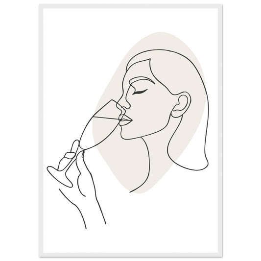 Prosecco - Premium Matte Paper Wooden Framed Poster