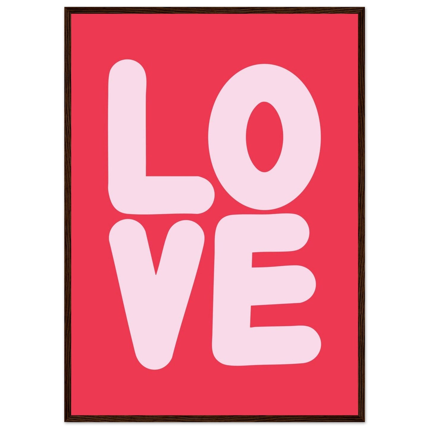 Sign 'Love' - Premium Matte Paper Wooden Framed Poster