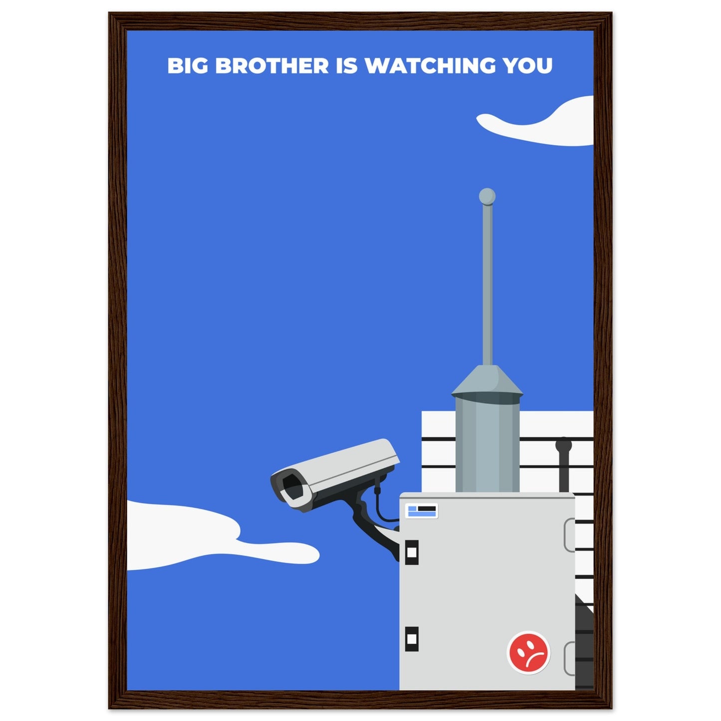 'Big Brother Is Watching You' - Premium Matte Paper Wooden Framed Poster