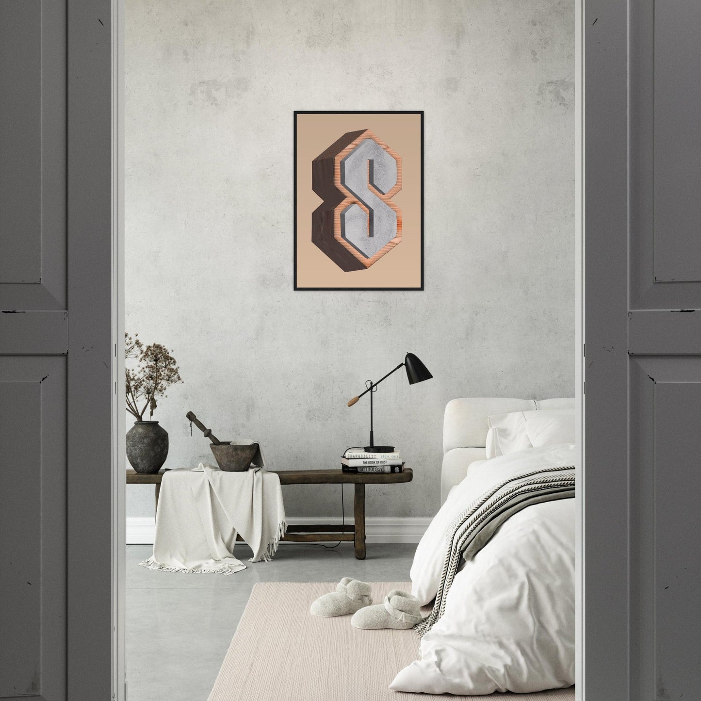 Super S - Premium Matte Paper Wooden Framed Poster