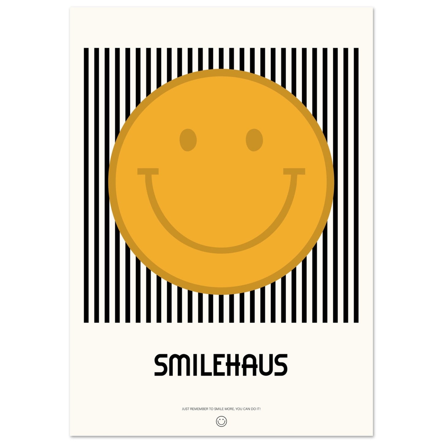 Yellow & Black 'Smilehaus' - Premium Matte Paper Poster